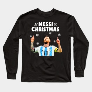 Funny Christmas Messi Christmas Long Sleeve T-Shirt